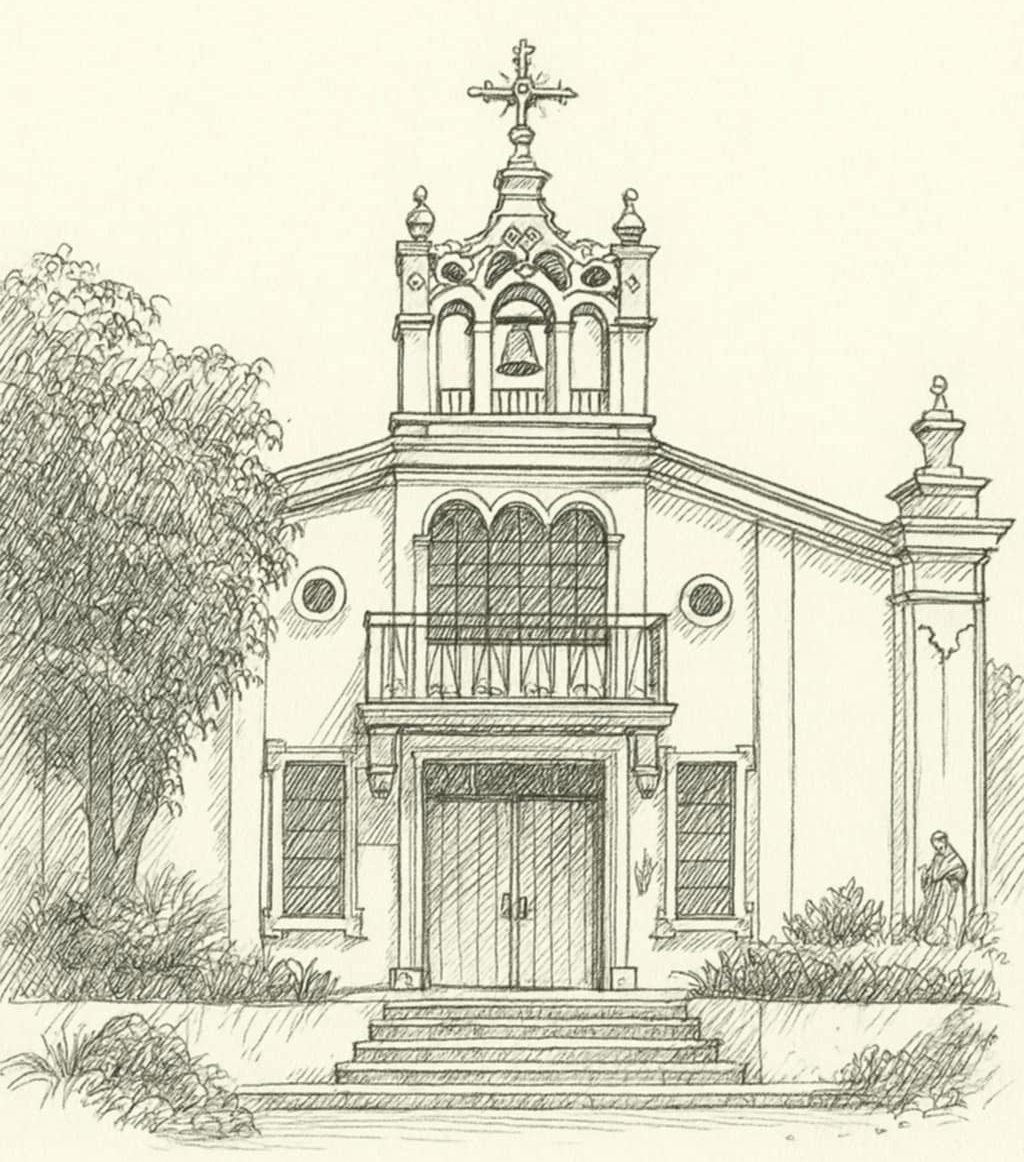 Hand-drawn illustration of Bella Rosa Gardens